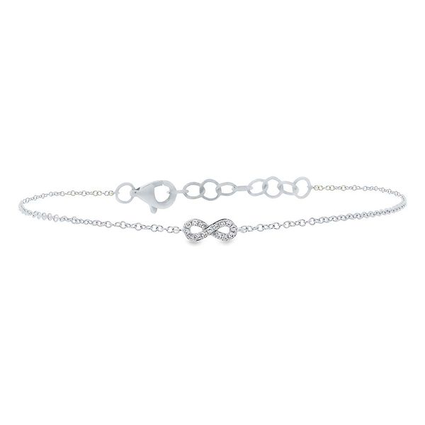 Infinity White Gold and Diamond Pav&eacute; Bracelet